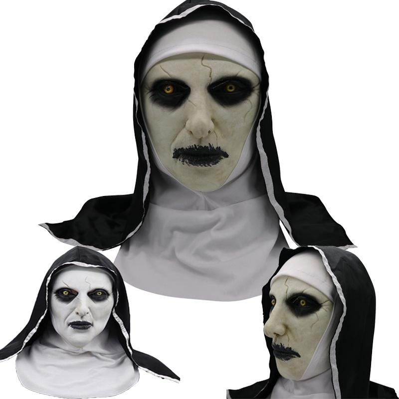 Die Nonnenkopfmaske mit entsetzlichem Design, ideal für Halloween und Kostümpartys