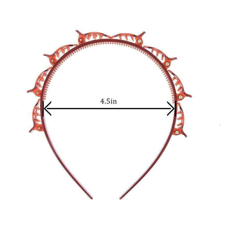 Bangs Hairstyle Hairpin Headband Professional Weave Bangs Clip Toothed Headband Braid Tool for Women Girls