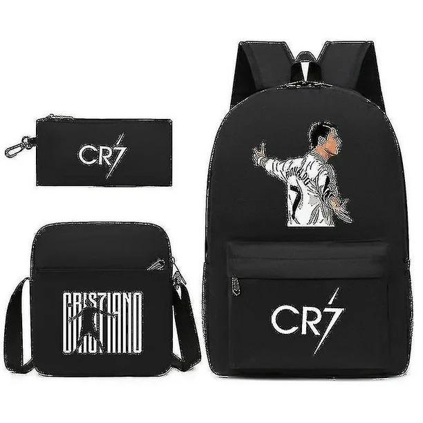 Youth Fashion Backpack Shoulder Bag Pencil Case Children'S Student School Bag 3-Piece Set