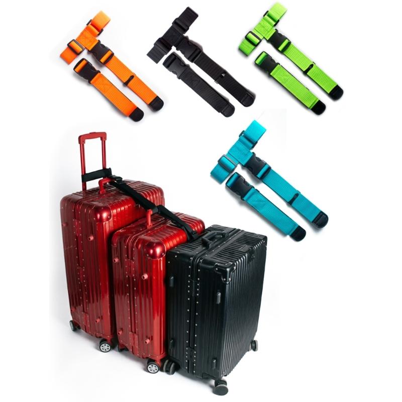3 In 1 Luggage Strap Set High Strength Polyester Travel Suitcase Connector For Secure Transport