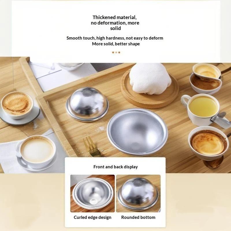Alliage d'Aluminium Daifuku Dessert Boule Ronde Moule à Gâteau Demi-cercle Tartelettes aux Œufs Pudding Crème Glacée Fondant Moules Gadgets de Cuisson