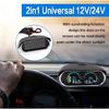 12V Auto 2-in-1 LCD-Anzeige Voltmeter + Wassertemperaturanzeige Mit 1/8 NPT Temperatursensor Wassertemperaturanzeige für Auto LKW