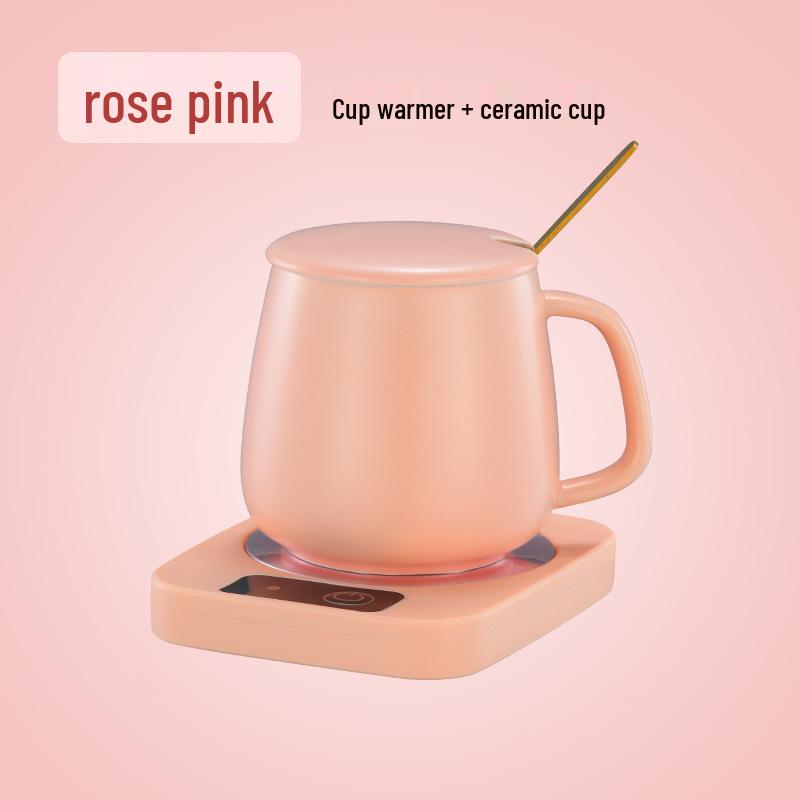 USB-Powered Ceramic Heated Coaster for Constant 55°C Warmth - Ideal Gift