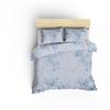 Parure de lit - 1 housse de couette 220 x 240 cm + 2 taies d'oreiller 60 x 60 cm - 100% coton renforcé - Bleu