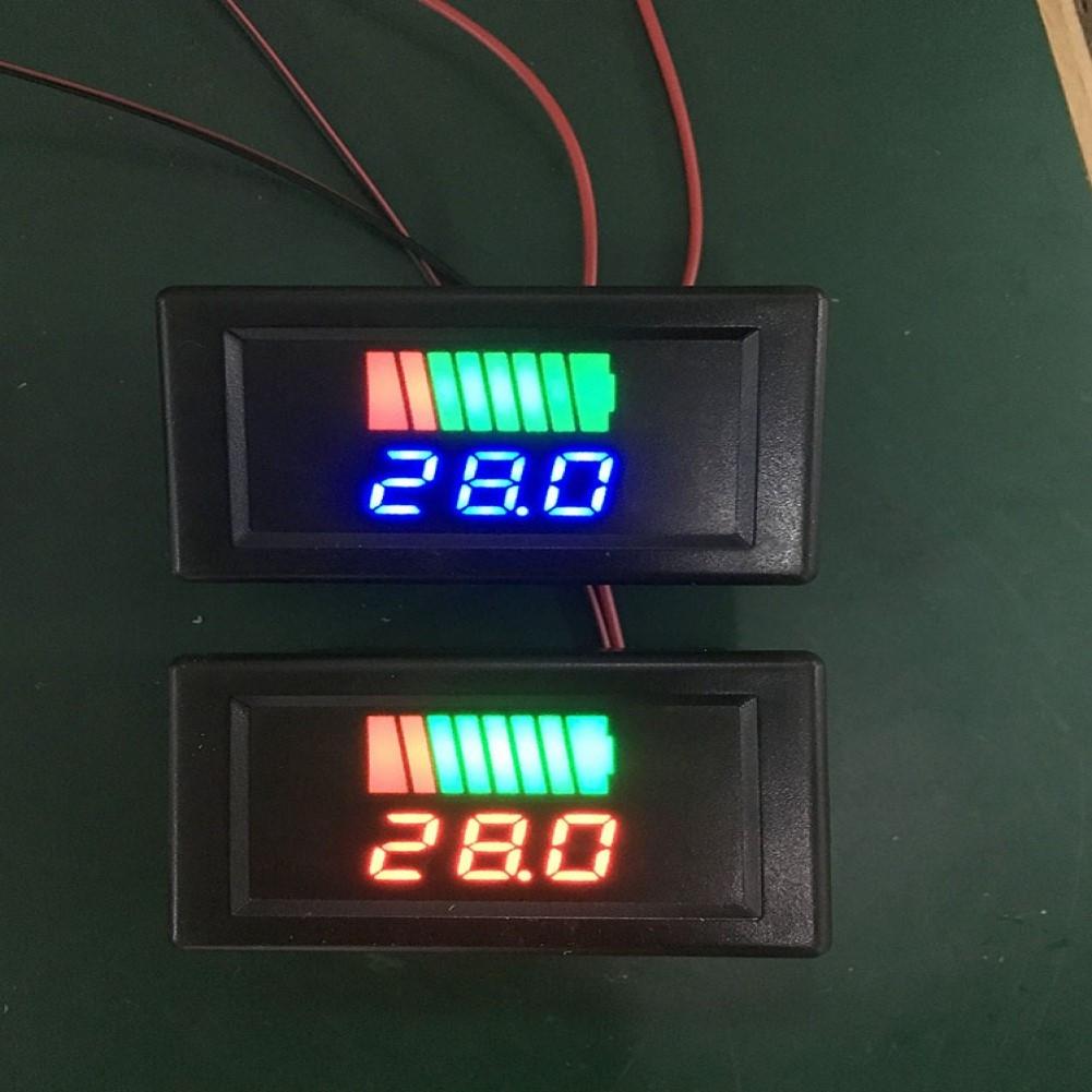 Voltmetru Digital LED pentru Mașină, Marină, Motocicletă, 24V-60V, Indicator de Tensiune, Indicator Baterie