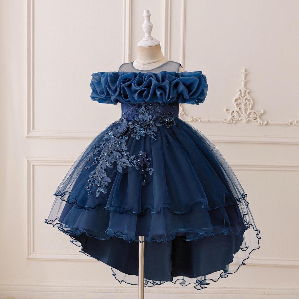 Children's Princess Embroidered Formal Piano & Party Dress