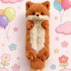 Plush Fox Pencil Case Portable Office Supplies School Students Stationery Bag Multifunctional Storage Organizer Zipper Pouch