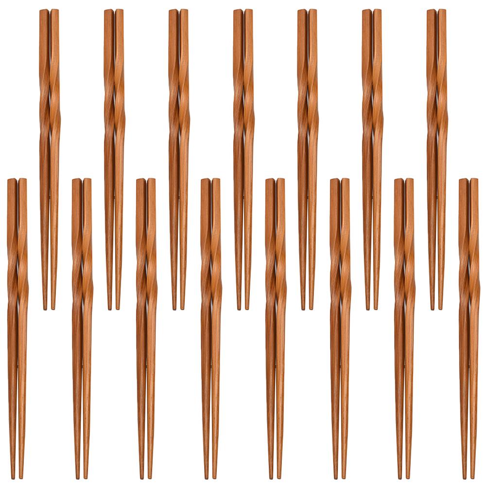 

15 пар палочек для еды многоразовые бытовые настольные длинные для хот-пота жарки бамбуковые для домашней готовки