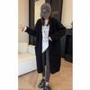 Long sweater jacket women's autumn and winter new fashion casual solid color loose lazy wind thickened knitted cardigan