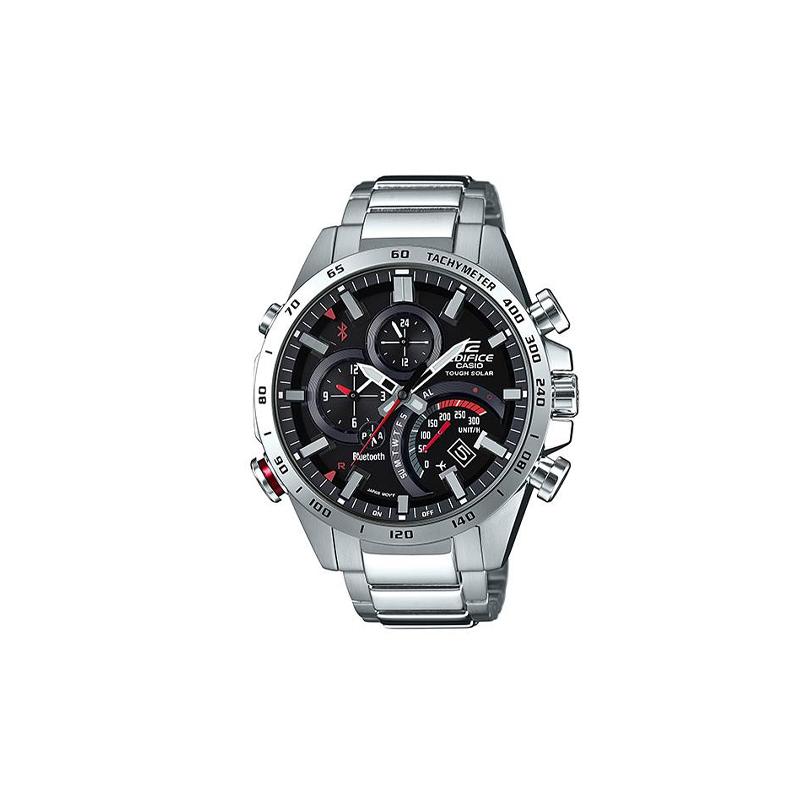 

Casio EDIFICE Fashion Business New Bluetooth Smart Solar Waterproof Quartz Movement Stainless Steel Strap Japanese and Korean Watch Men s EQB-501XD-1A чёрный