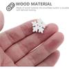 50pcs Snowflake Buttons Christmas Wooden 18mm White Buttons for Knitting Sewing DIY Scrapbook Crafts Xmas Decoration