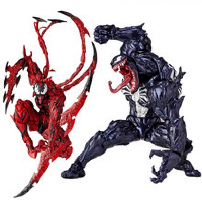 Venom & Carnage Model Figure, Amazing Spider-Man Articulated Action Figure, 18cm
