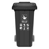 Handun 240L Wheeled Segregated Waste Bin