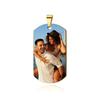 Personalized Stainless Steel Military Tag Photo Necklace with Laser Engraving for Couples