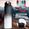 780ml Farbverlauf Sportflasche mit auslaufsicherem Deckel & Schriftzug, Leicht zu trinken für Fitnessstudio/Outdoor/Radfahren/Laufen/Angeln, Geburtstags-/Schulgeschenk