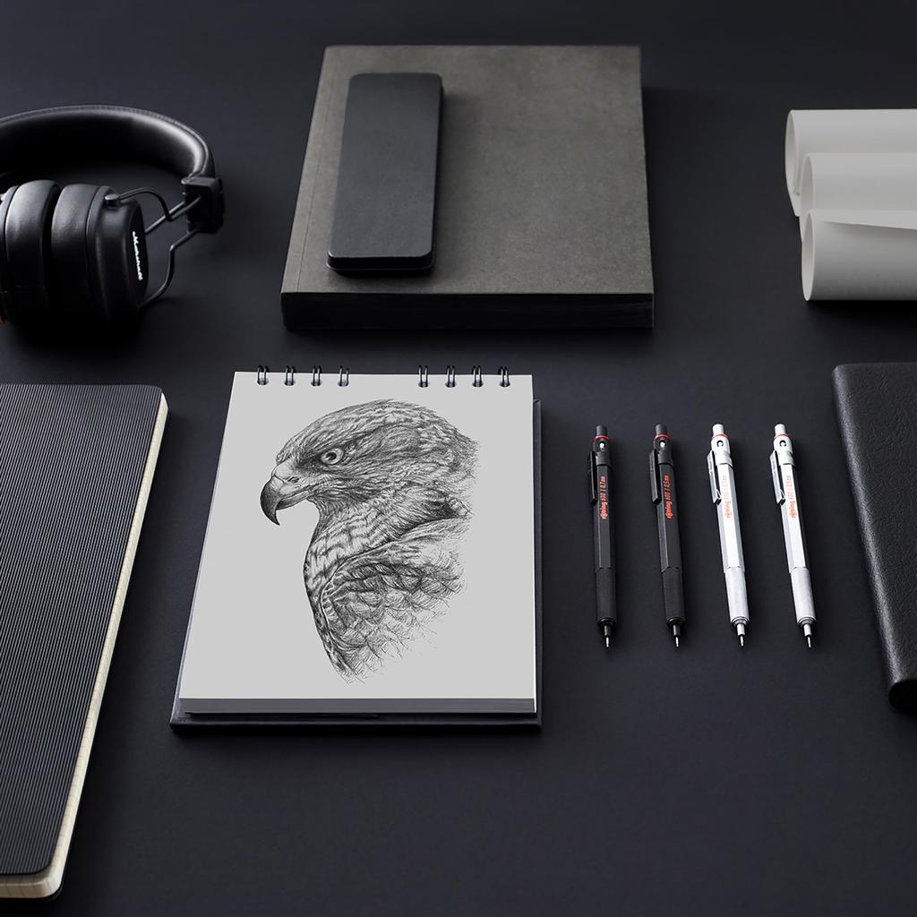 Rotring Mechanical Pencil 600 0.5mm Black 1904443 (Genuine Imported Product)