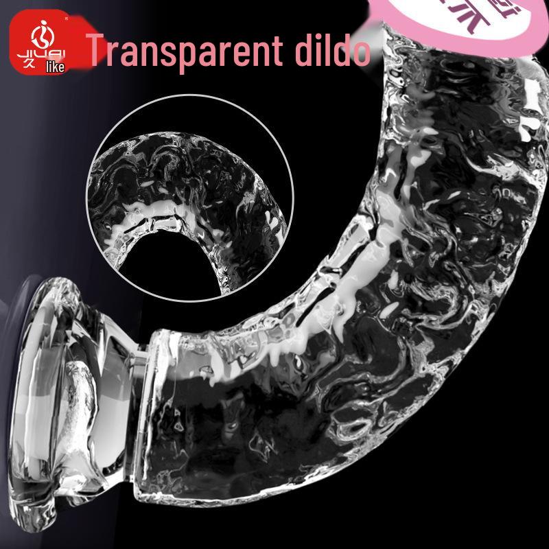 Jiuai Crystal Dildo: Transparent Adult Toy for Women