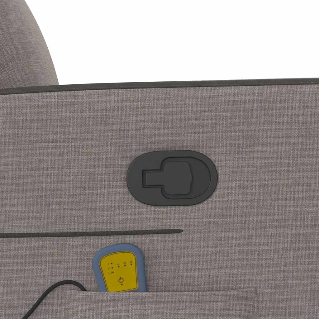 Massage Chair Taupe Fabric