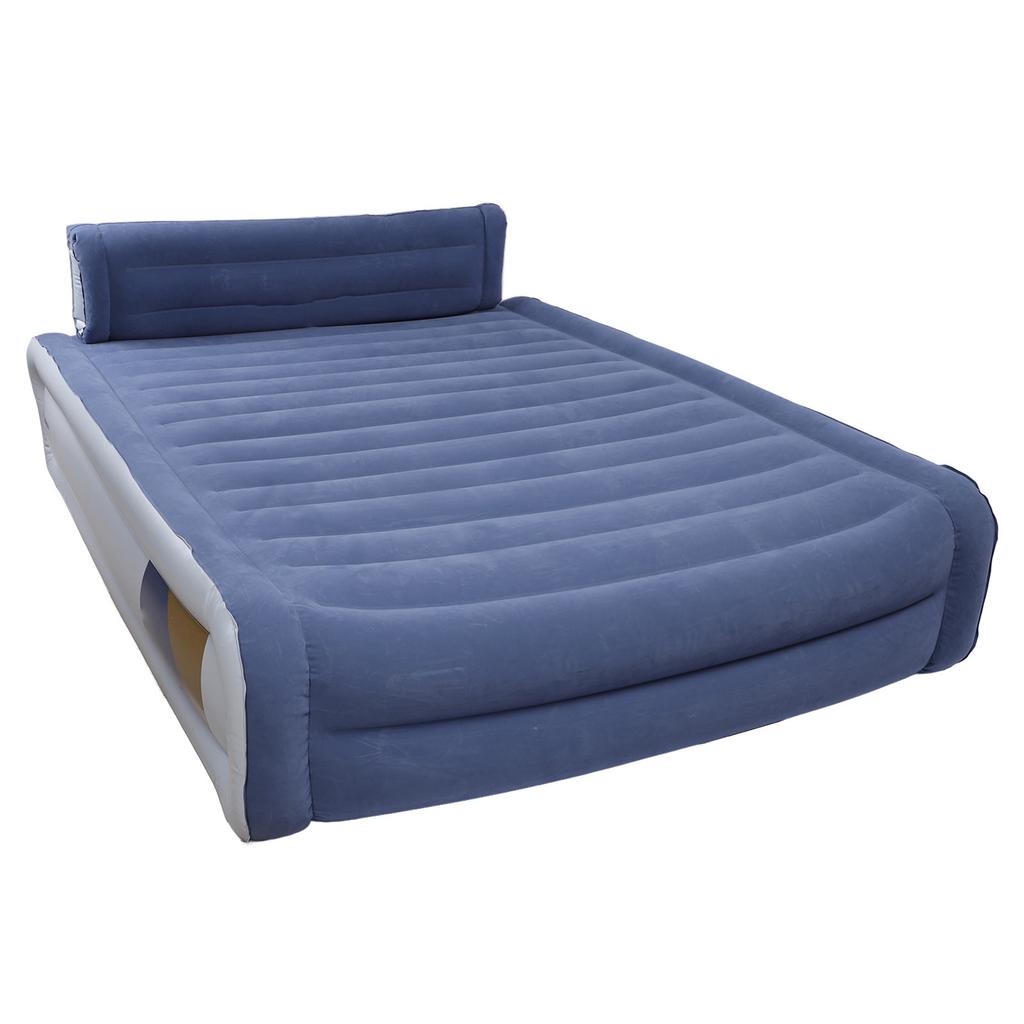 Inflatable Mattress Automatic Velvet Foldable Luxury Inflating Air Bed with Pump for Home Camping