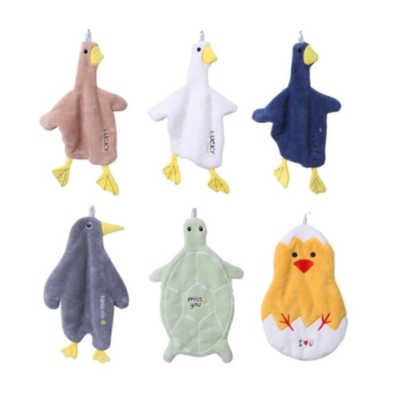 6 types of microfiber kitchen and bathroom duck hand towels, dishcloths, and towels chick