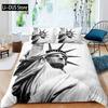 Statue Of Liberty Duvet Cover Set World Famous Building Bedding Set For Boys Girls Microfiber New York Landmark Comforter Cover