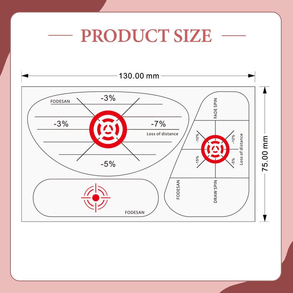 60 Pieces Golf Impact Tape Improve Swing Accuracy Consistency Analysis Equipment, Golf Accessories, Golf Stickers Training Aid