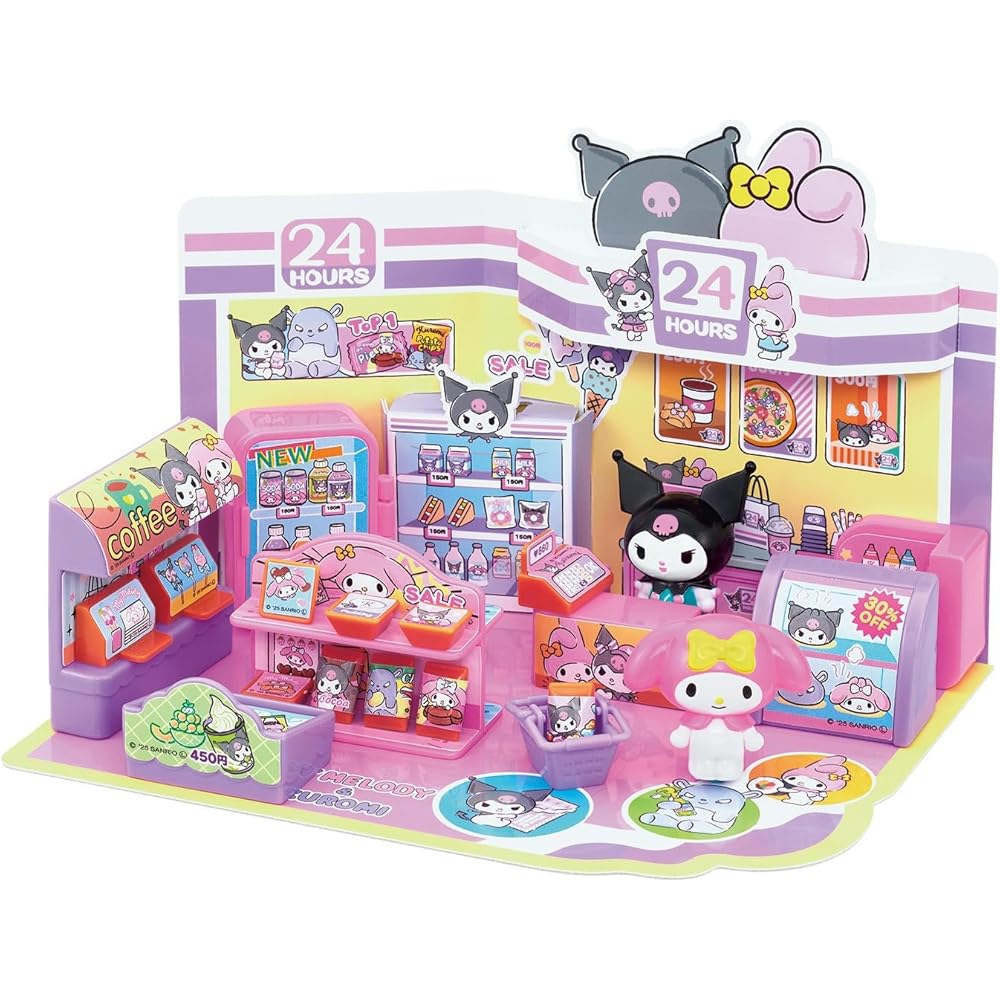 Bandai Sanrio Characters Kuromi & My Melody Convenience Store Figure Set