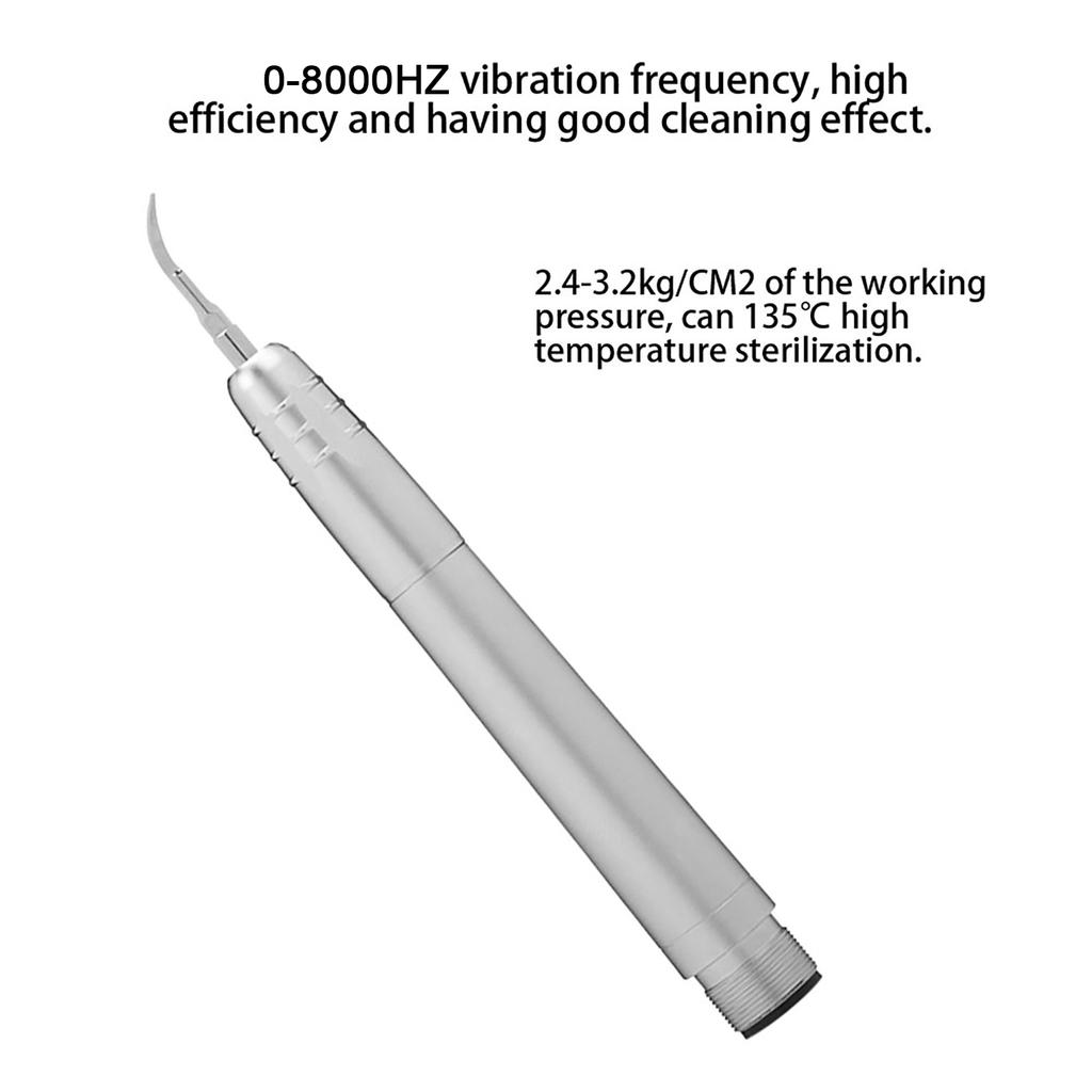 0‑8000Hz Dental 2 Holes Air Scalers Handpiece with 3 Tips Oral Dental Tool