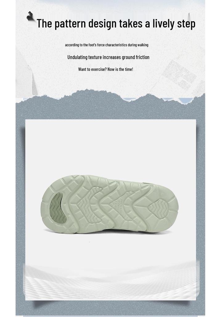 Men's Summer Slippers: Thick Sole, Non-Slip, One-Strap High-End Sandals for Home, Sports, Beach, and Water.