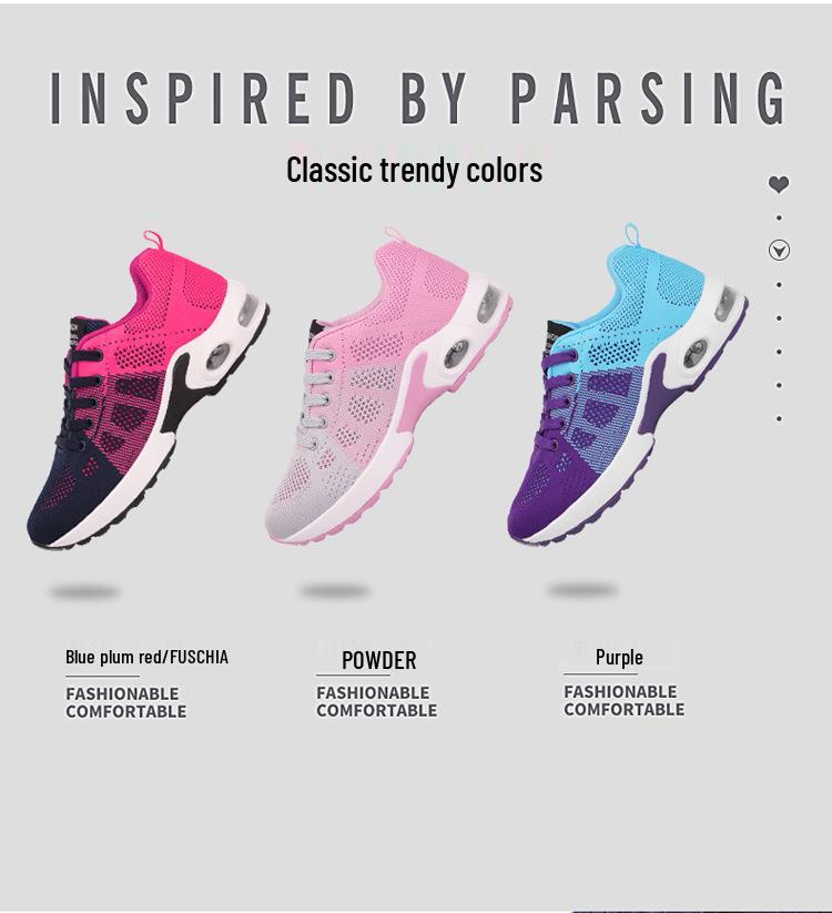 2020 Damen Frühjahr Flyknit Mesh Sneaker - Stylische, Atmungsaktive Sportschuhe mit Luftpolster für Studenten