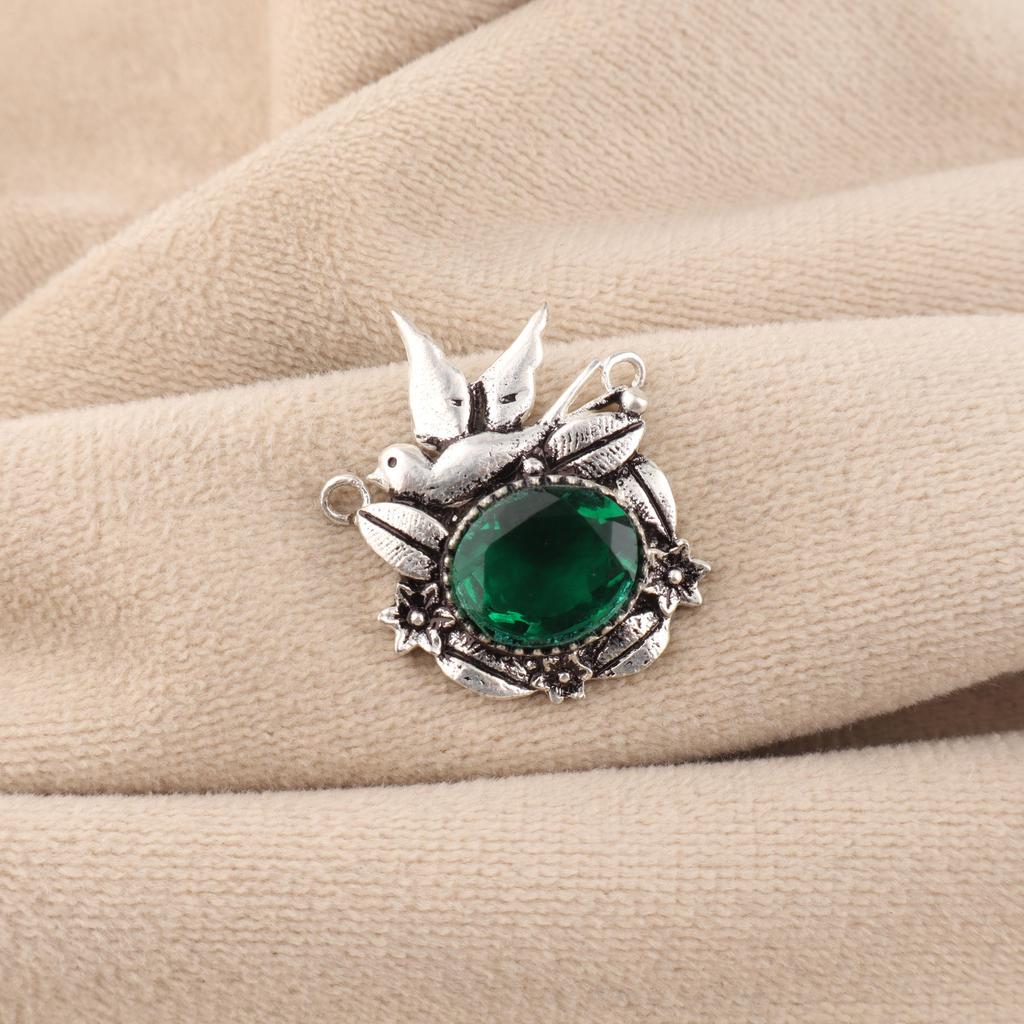 Chrome Diopside Gemstone 925 Sterling Silver Women Pendant 0.5" Designer Jewelry Precious Gift For Mother/Wife CP-43-6