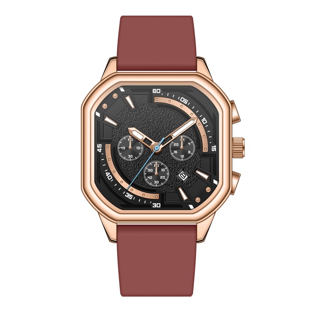 Lower Price Men's Quartz Watch 2026 High Quality Man Watch Customized Personalized Logo Rubber Band Slim Wrist Watches for Men