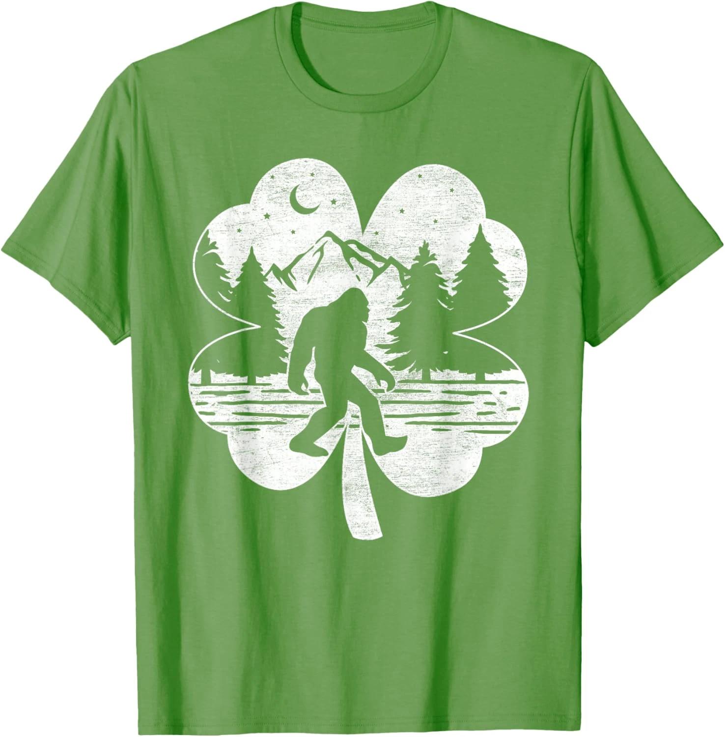 St Patricks Day Bigfoot Irish Sasquatch Saint Paddy s Irish T Shirt S