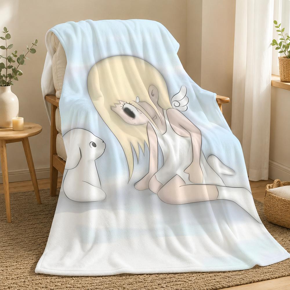 Ye You Shang Qiu Anime Throw 240g flannel blanket, suitable for sofas, beds, offices, exquisite gift blankets 75X95CM