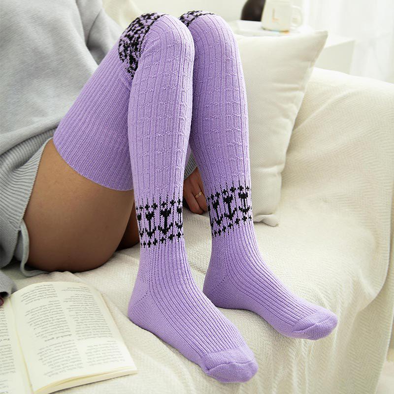 

Женские очень длинные вязаные гольфы выше колена - Осень/Зима, толстая вязка косичками, европейский и американский стиль, чулки до бедра 20x60 cm