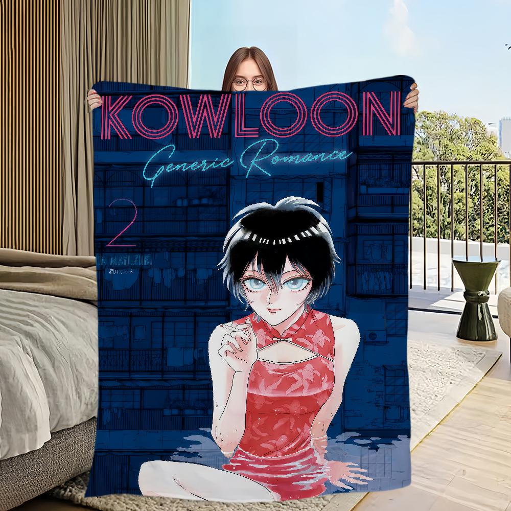

аниме Фланелевое теплое мягкое плюшевое одеяло g-Generic для дивана гостиной Романтика k-Kowloon комната reiko офис спальня путешествия kujirai подарок 30x40in