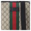 Gucci Einfache klassische gestreifte Gurtband-Leder-Logo-Canvas-Patchwork-Canvas-Tasche Umhängetasche Schulter-Crossbody-Tasche regulärer Herrenstil