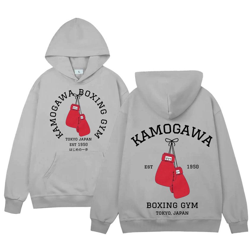 Anime Hajime No Ippo Hoodie Kamogawa Boxing Gym Pop Harajuku Hoodies Makunouchi Takamura Oversized Women