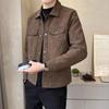 Men's Trendy Suede Leather Jacket, Spring/Autumn 2025, Versatile Lapel Style for a Rascally Handsome Look.