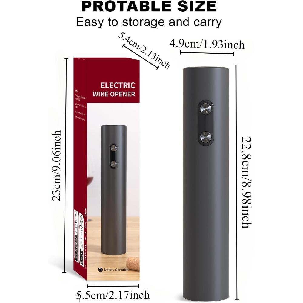 

Electric Wine Bottle Opener Set with Charging Base or Battery Powered Bottle Opener with LED Light Suitable for Wine Enthusiasts