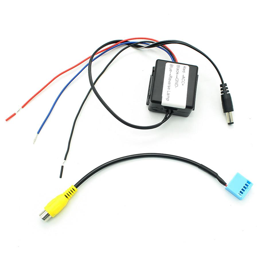2-in-1 Rear View Camera Power Delay Timer Relay Rectifier RCA Conversion Adapter