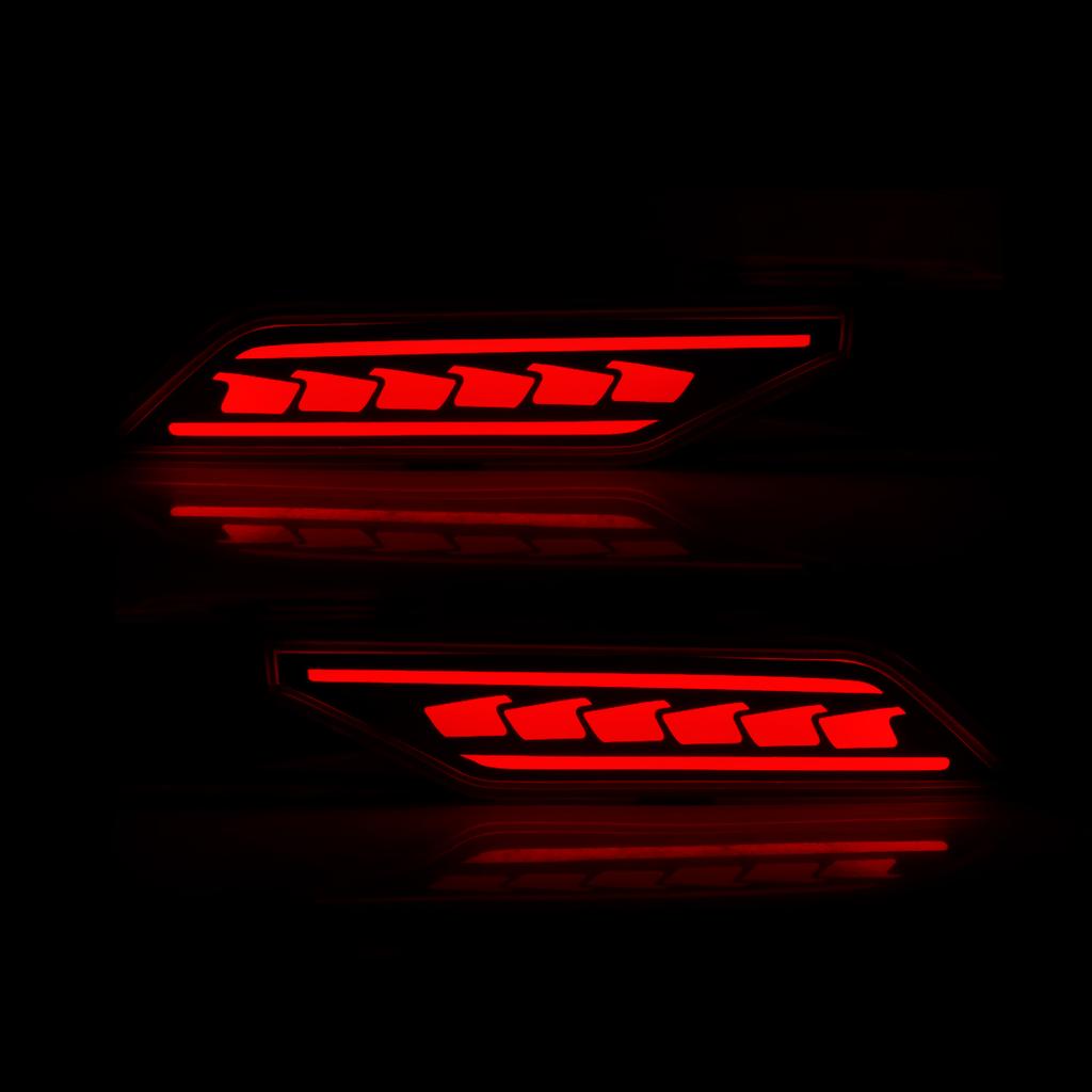 LED Bumper Reflector Lights For Mitsubishi Pajero Shogun Montero 2019 2020 2025 Dynamic Turn Signal Brake Daytime Running Lamps