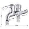 Alloy Brushed Faucet for Washing Machine One In Two Out Dual Use Faucets 4-point Household Water Switch