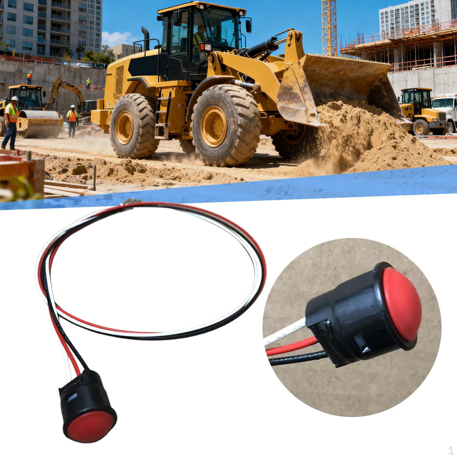 

Excavators Joystick Push Button Installation Replacement Assembly with Cable Loader Handle Red 3 Wire