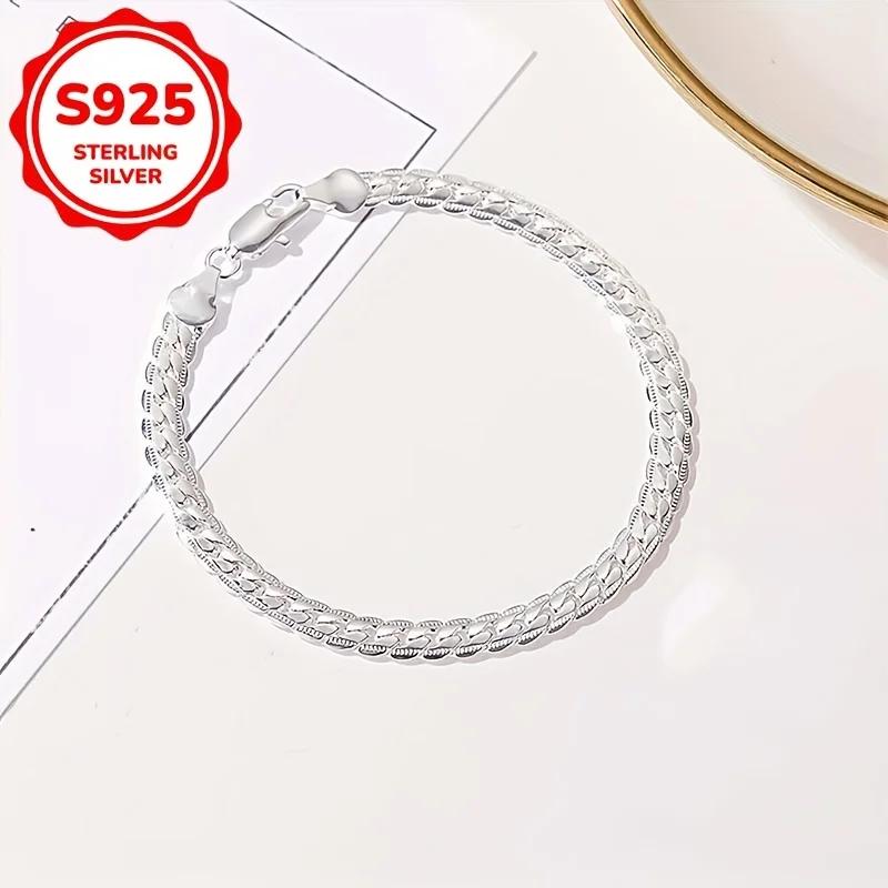 new   Copper special 5mm Cuban Chain Bracelets for women men 20cm wedding party Birthday gifts fashion jewelry