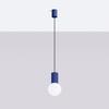 Lampa Wisząca Nowoczesna Ultramaryna Ryflowana Szklana Biała Kula Do Salonu Jadalni Nad Stół 1Xg9 8W Halo Sollux Lighting