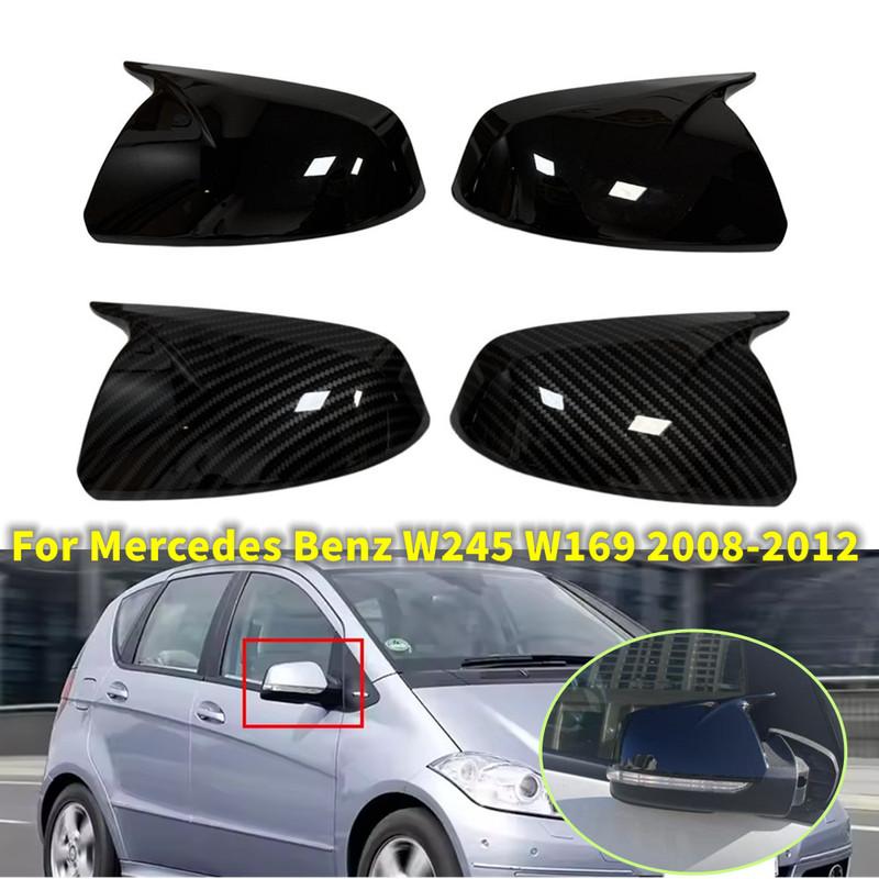 For Mercedes Benz W245 W169 2008-2012 Car Rearview Side Mirror Cover Wing Cap Exterior Door Shell Trim ABS Accessories