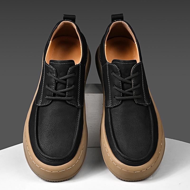 Fashion Fashion Trend Genuine Leather Casual Shoes for Men Hot Sale Comfortable Skateboard Shoes Leisure Man Urban Sneakers Outdoor Shoe