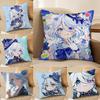 Genshinimpactfurinaanime Pillow Case Pillowcase, Double-Sided Printed, Sofa Cushion, Bedroom Headboard