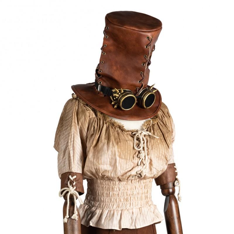 Steampunk Vintage Breiter Zylinder Hut Halloween Kostüm Party Cosplay Erwachsenen Accessoire